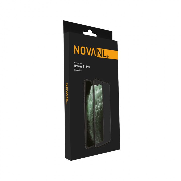 NOVANL GlassProtector Pro -panssarilasi, yksityisyyssuoja, koko näytön, iPhone X / XS / 11 Pro
