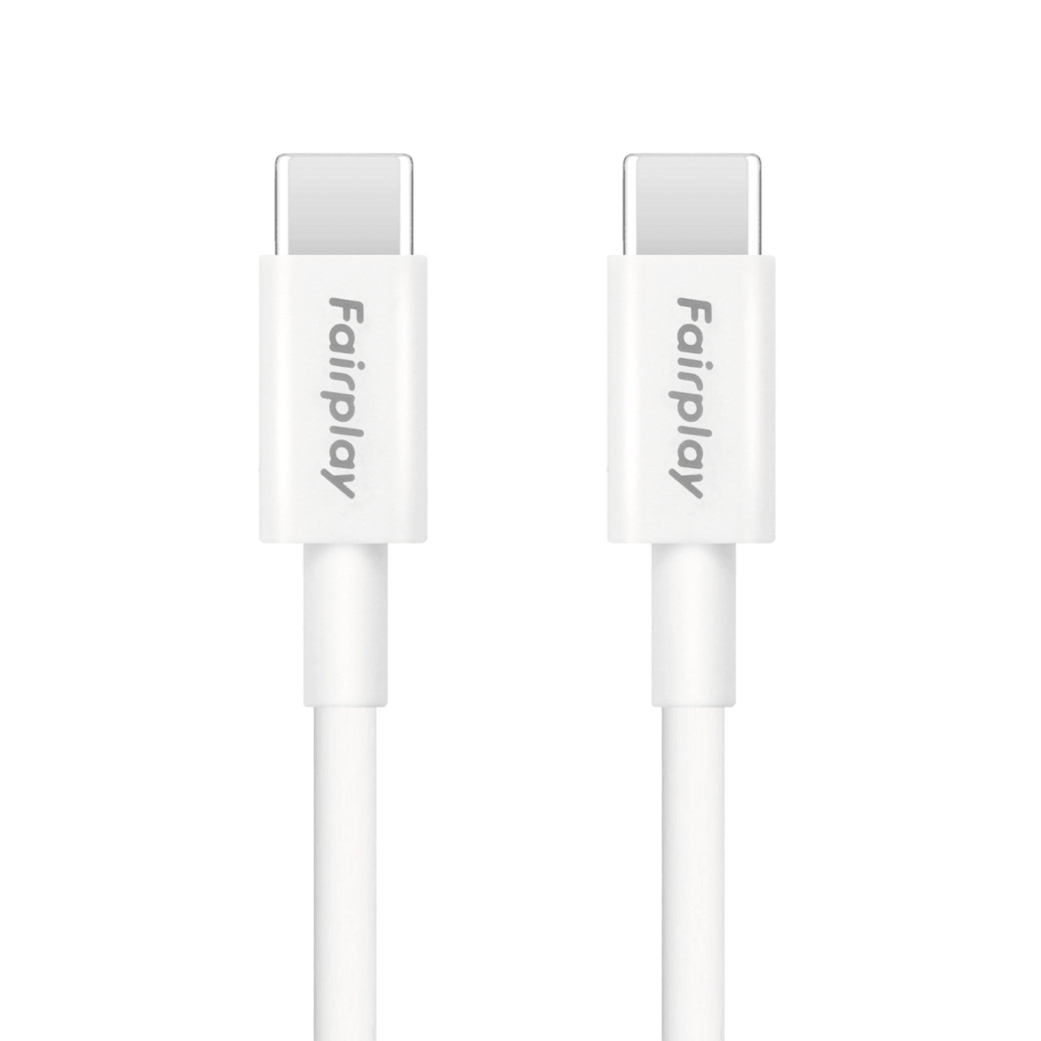 FAIRPLAY Kaapeli 60W USB-C - USB-C, 1m (valkoinen)