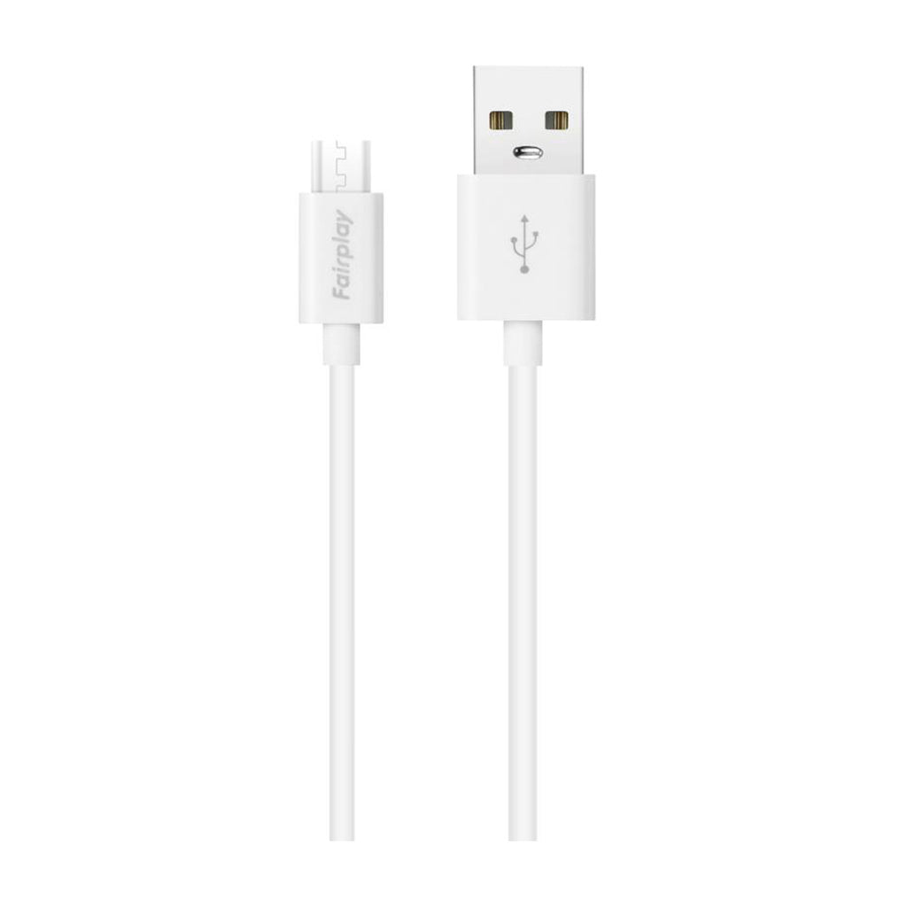 Fairplay Micro-USB - USB-A -kaapeli, 1m, 10W, valkoinen