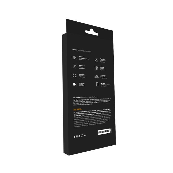 NOVANL GlassProtector Pro -panssarilasi, yksityisyyssuoja, koko näytön, iPhone 12 / 12 Pro