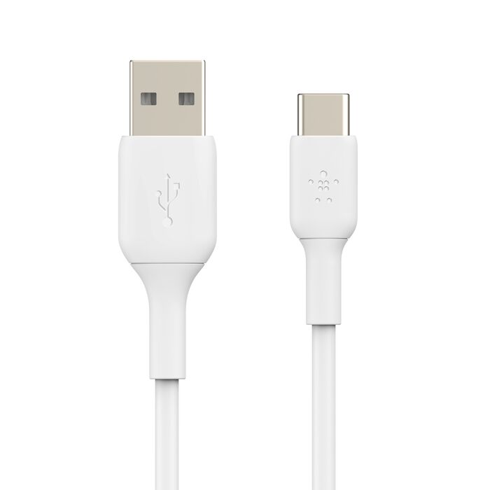 Belkin USB-C - USB-A -kaapeli, 1m, valkoinen
