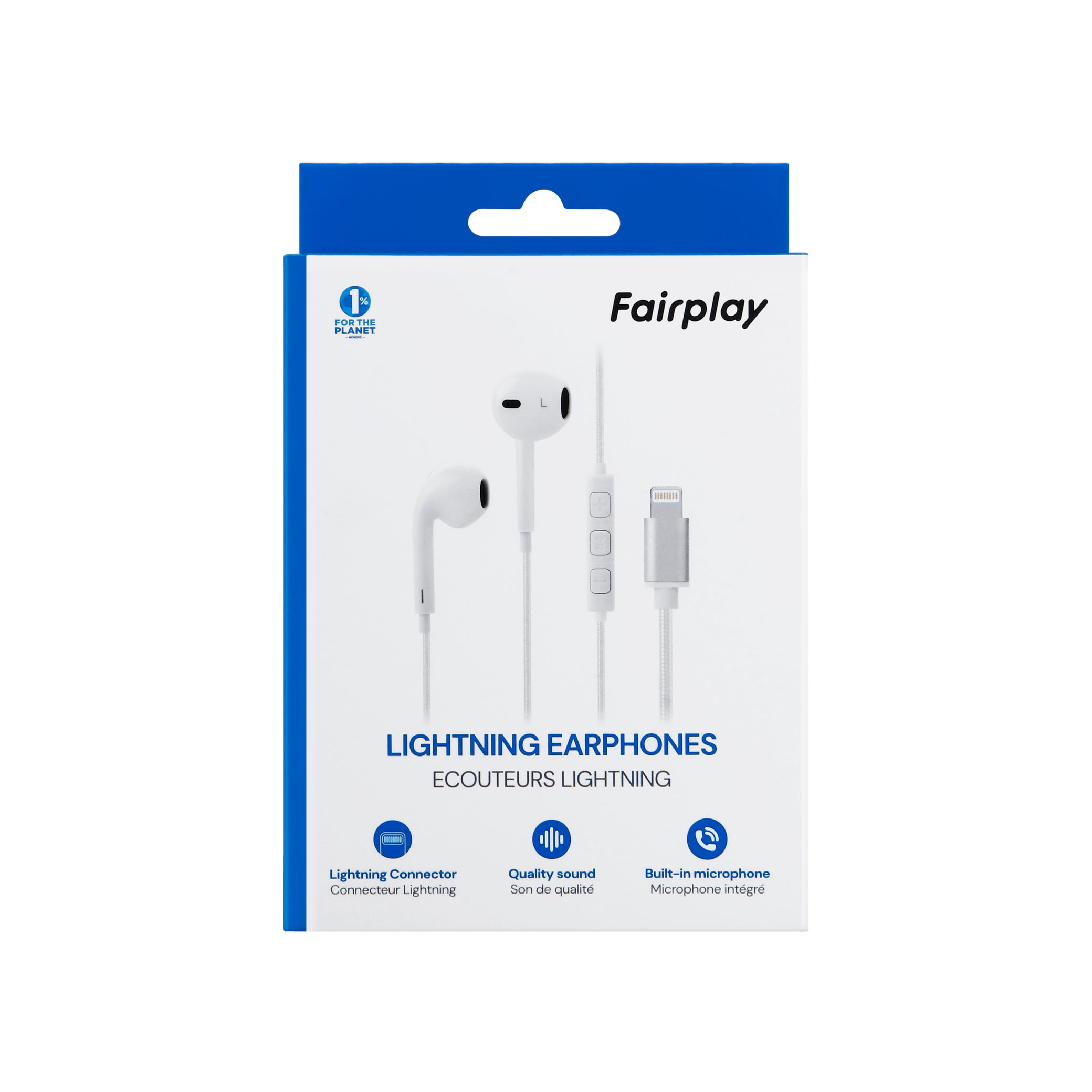 FAIRPLAY nappikuulokkeet, Lightning -liitin