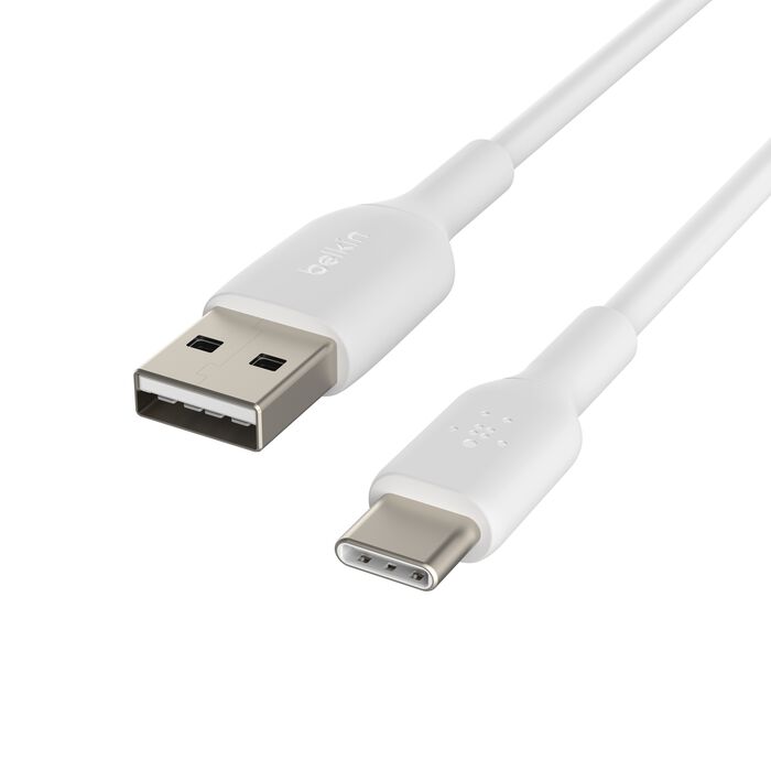 Belkin USB-C - USB-A -kaapeli, 1m, valkoinen
