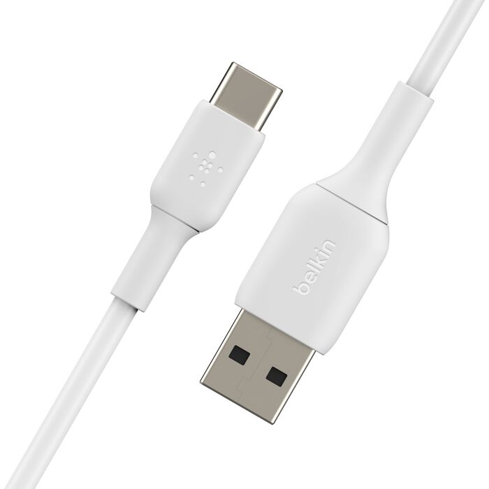 Belkin USB-C - USB-A -kaapeli, 1m, valkoinen