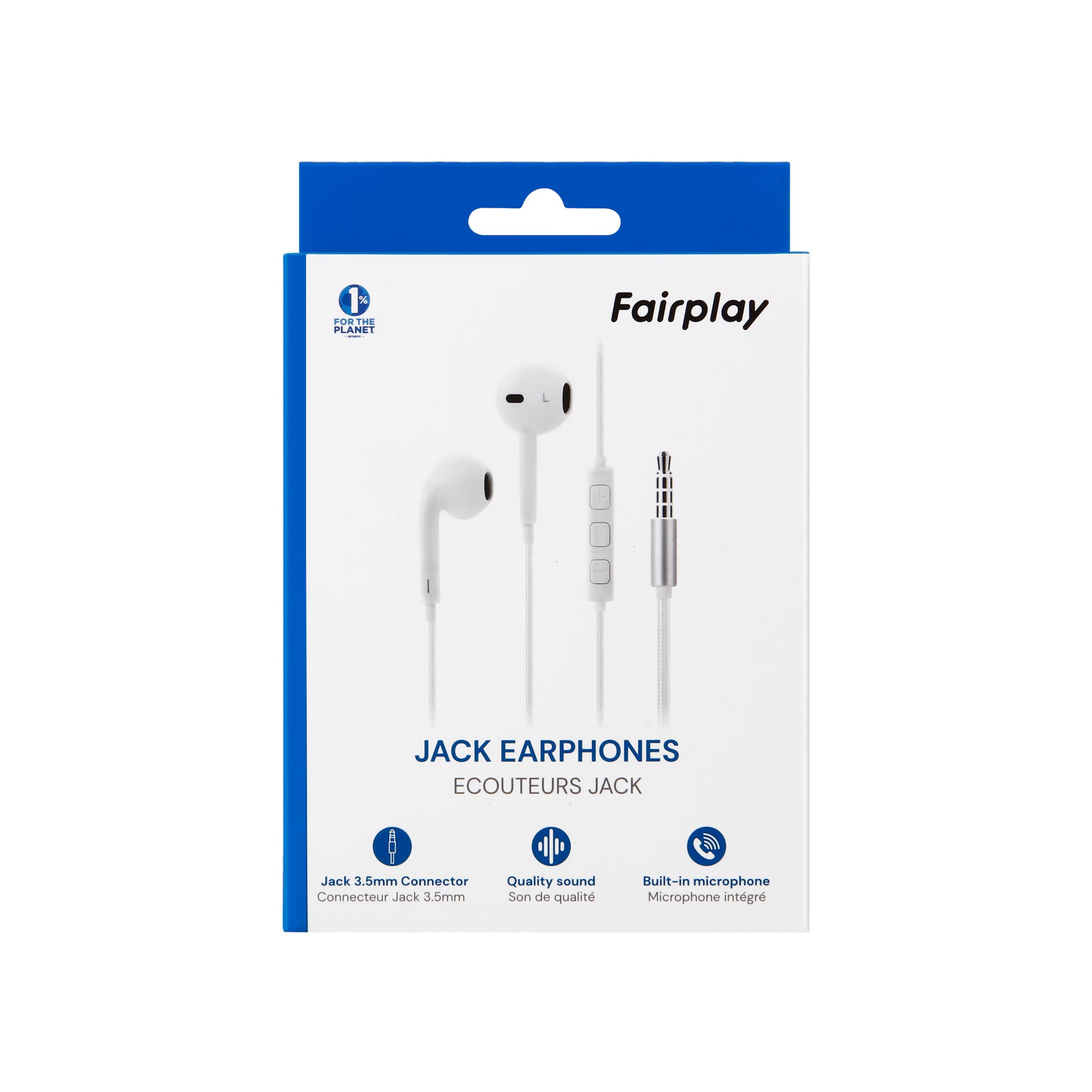 FAIRPLAY nappikuulokkeet, 3,5mm -liitin