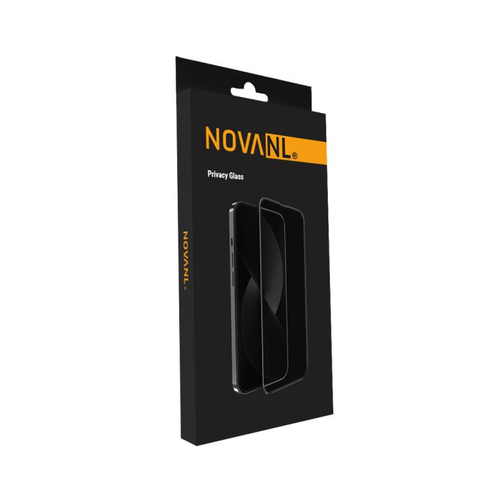 NOVANL GlassProtector Pro -panssarilasi, yksityisyyssuoja, iPhone 8/SE 2020/SE 2022, mustat reunukset