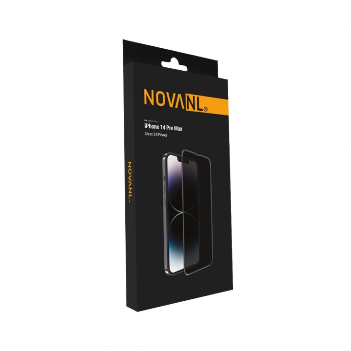 NOVANL GlassProtector Pro -panssarilasi, yksityisyyssuoja, koko näytön, iPhone 14 Pro Max