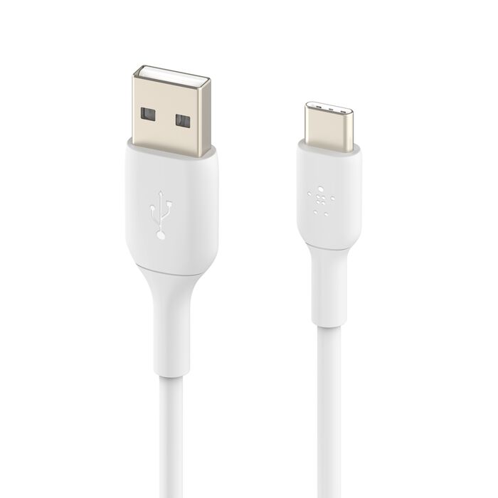 Belkin USB-C - USB-A -kaapeli, 1m, valkoinen