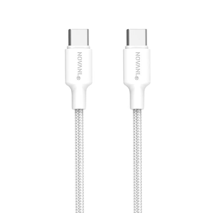 NOVANL SpeedCharge USB C - USB C -kaapeli 100W, 2m, valkoinen