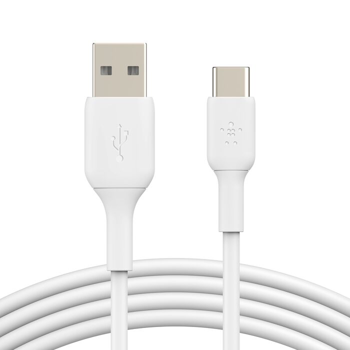 Belkin USB-C - USB-A -kaapeli, 1m, valkoinen
