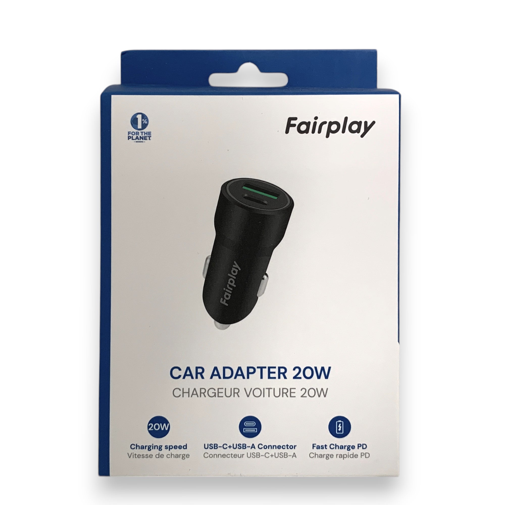 Fairplay autolaturi, 20W, USB-A + USB-C
