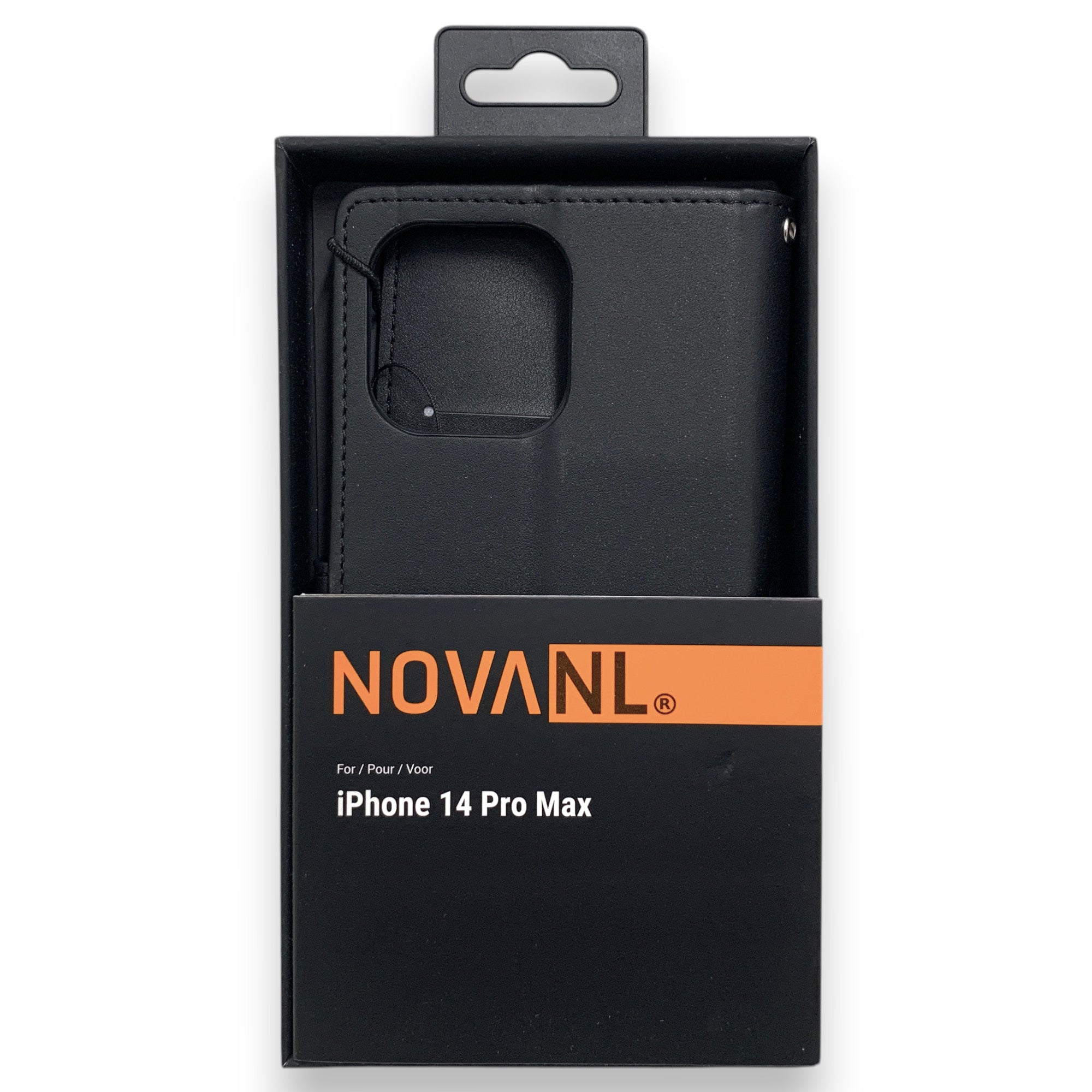NOVANL BookMate -suojakotelo, iPhone 14 Pro Max, musta