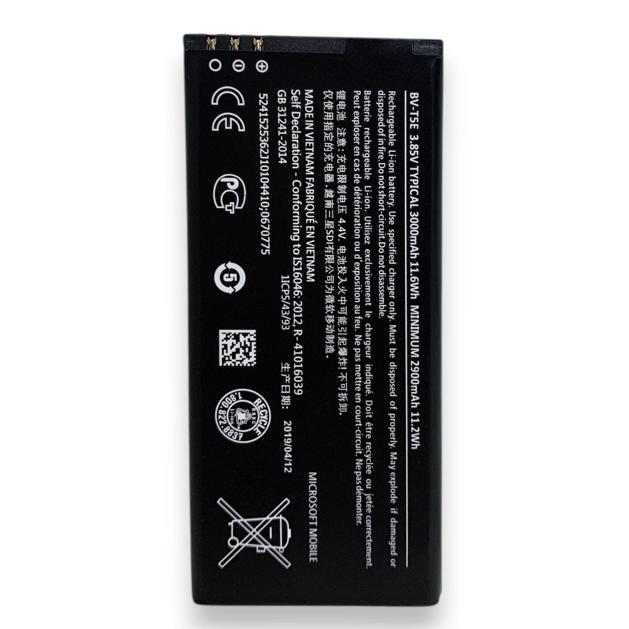 Microsoft BV-T5E yhteensopiva akku