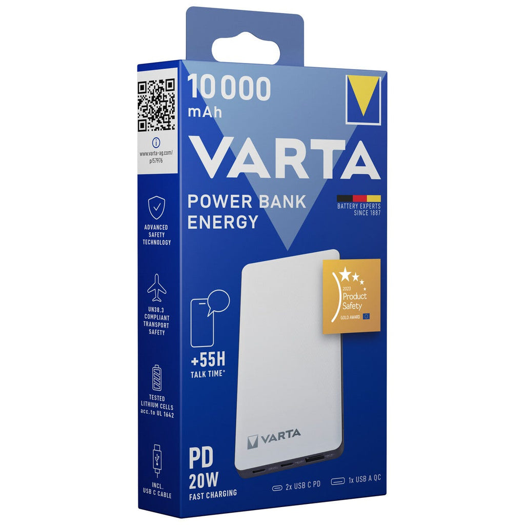 VARTA varavirtalähde 10.000mAh, valkoinen