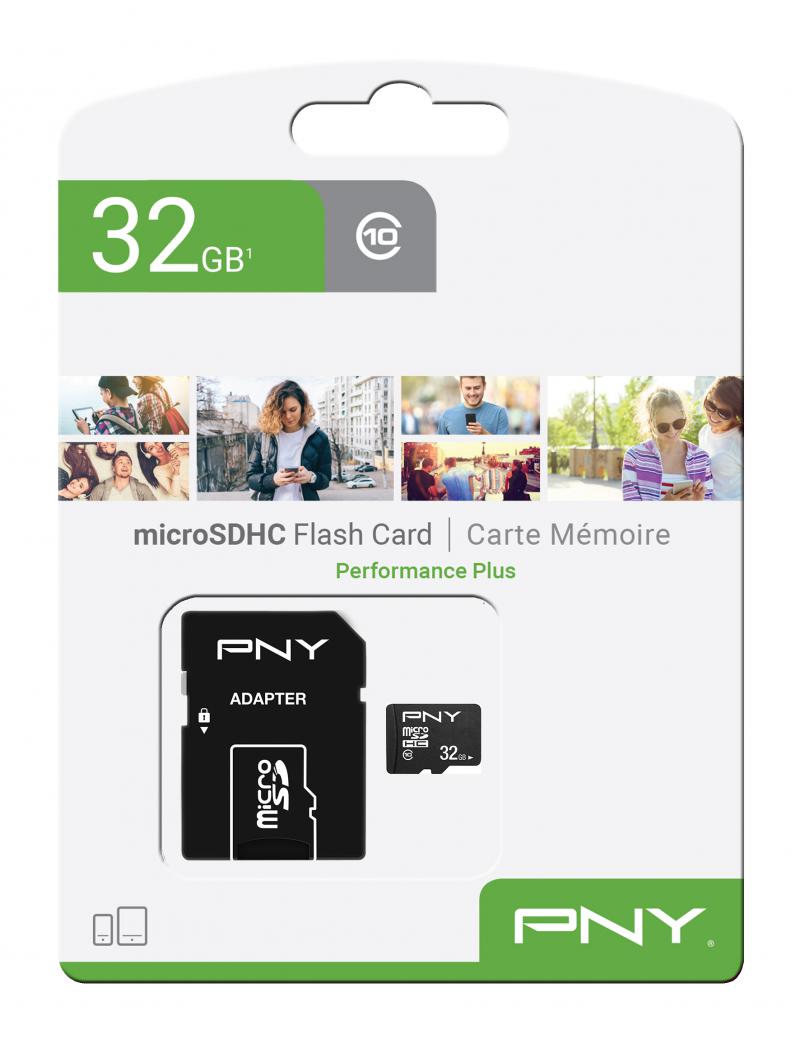PNY microSD Performance Plus -muistikortti, 32Gt