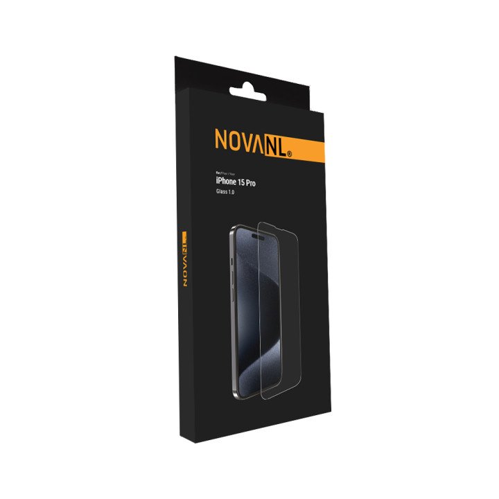 NOVANL GlassProtector -panssarilasi, iPhone 15 Pro, kuoriyhteensopiva